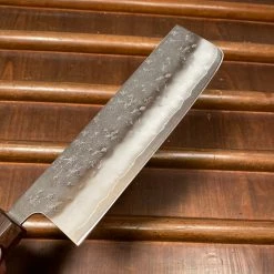 Hitohira Futana S3 165mm Nakiri Ginsanko Nashiji Cherry Wood