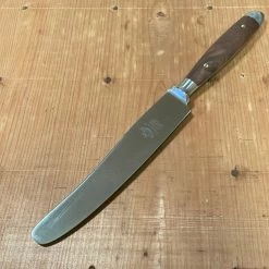 Eichenlaub Forged Tableware - Old German Table Knife- Walnut Matte - Set Of 6 Eichenlaub Tableware