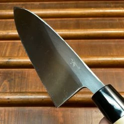 Hitohira Morihei Yoshitomo 165mm Deba Carbon Steel Poplar Handle Morihei Hisamoto