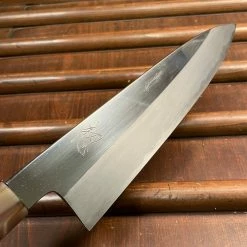 H&K Hatsukokoro Komorebi 210mm Gyuto Aogami 2 Kyomen Hand Finished Kireba Ebony Blonde