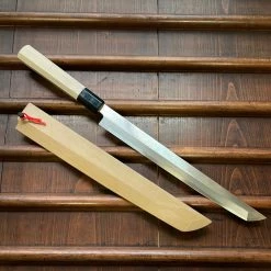 Hitohira Kikuchiyo Manzo 270mm Sakimaru Takobiki Aogami 2 Ho Wood W/ Saya