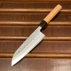 Hitohira Futana S3 170mm Santoku Ginsanko Nashiji Cherry Wood