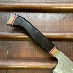 Hitohira Imojiya TH 180mm Santoku VG10 Damascus Fusion Ebony Handle The Vault