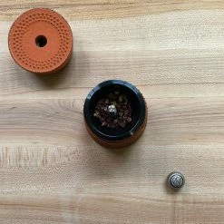 Peugeot Bali Fonte Manual Pepper Mill In Cast Iron Orange 8 Cm