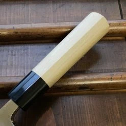 Hitohira Togashi LEFTY 165mm Deba Shirogami 1 Tachi Ho Wood W/ Saya