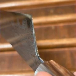 H&K Nakagawa 225mm Kiritsuke Gyuto Aogami 1 Damascus Ebony Blond