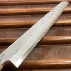 Hitohira Tanaka Manzo 270mm Kiritsuke Yanagi Aogami 1 Damascus Ebony W/ Saya