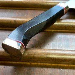 Hitohira Imojiya TH 210mm Gyuto VG10 Damascus Fusion Ebony Handle