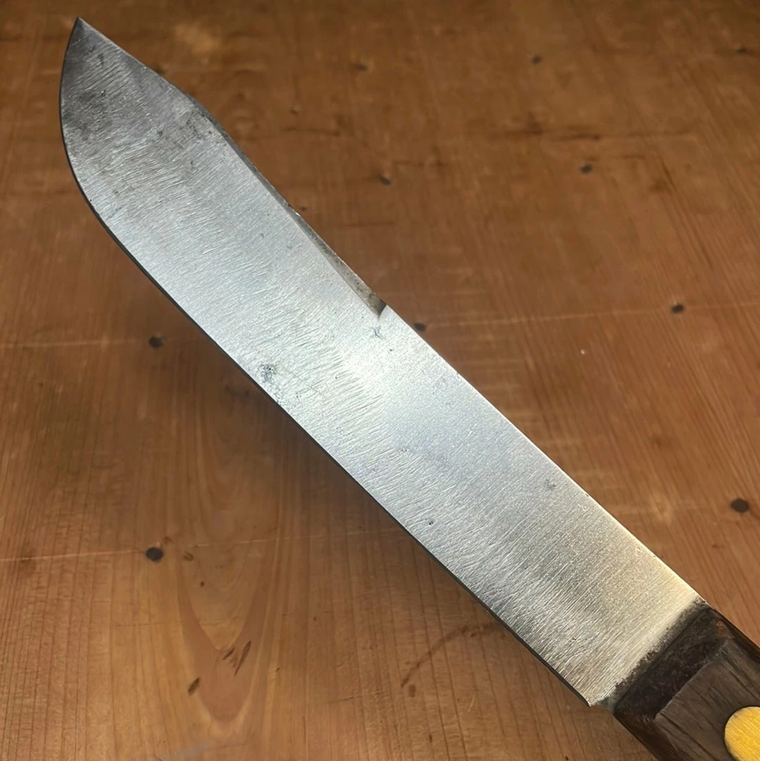 Bernal Cutlery American 7" Bullnose Butcher Carbon Steel Rosewood Brass 1920's-50's