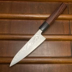 Hitohira Setsu Forged 140mm Petty VG-10 Damascus Rosewood