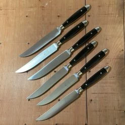 Eichenlaub Tableware Eichenlaub Forged Tableware - Steak Knife Table Length- 'Light And Shade' Polished - Set Of 6