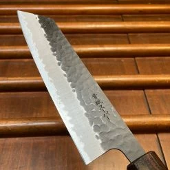 Hitohira Futana SB 170mm Bunka Aogami Super Kurouchi Tsuchime Cherry Wood