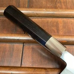 H&K Hatsukokoro Komorebi 210mm Gyuto Aogami 2 Kyomen Hand Finished Kireba Ebony Blonde