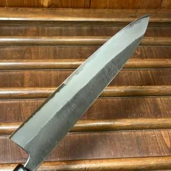 Wakui 240mm Gyuto Stainless Clad Aogami 2 Nashiji Warikomi Chestnut