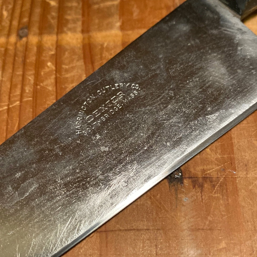 Bernal Cutlery The Vault Dexter Harrington Cutlery Co 9.75" Chef Carbon Steel Gutta Percha 1902-1920's