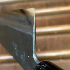 Robert Herder - Windmühlenmesser Tsukasa Hinoura 180mm Nakiri Shirogami Warikomi Unryu Suminagashi Burnt Chestnut Horn