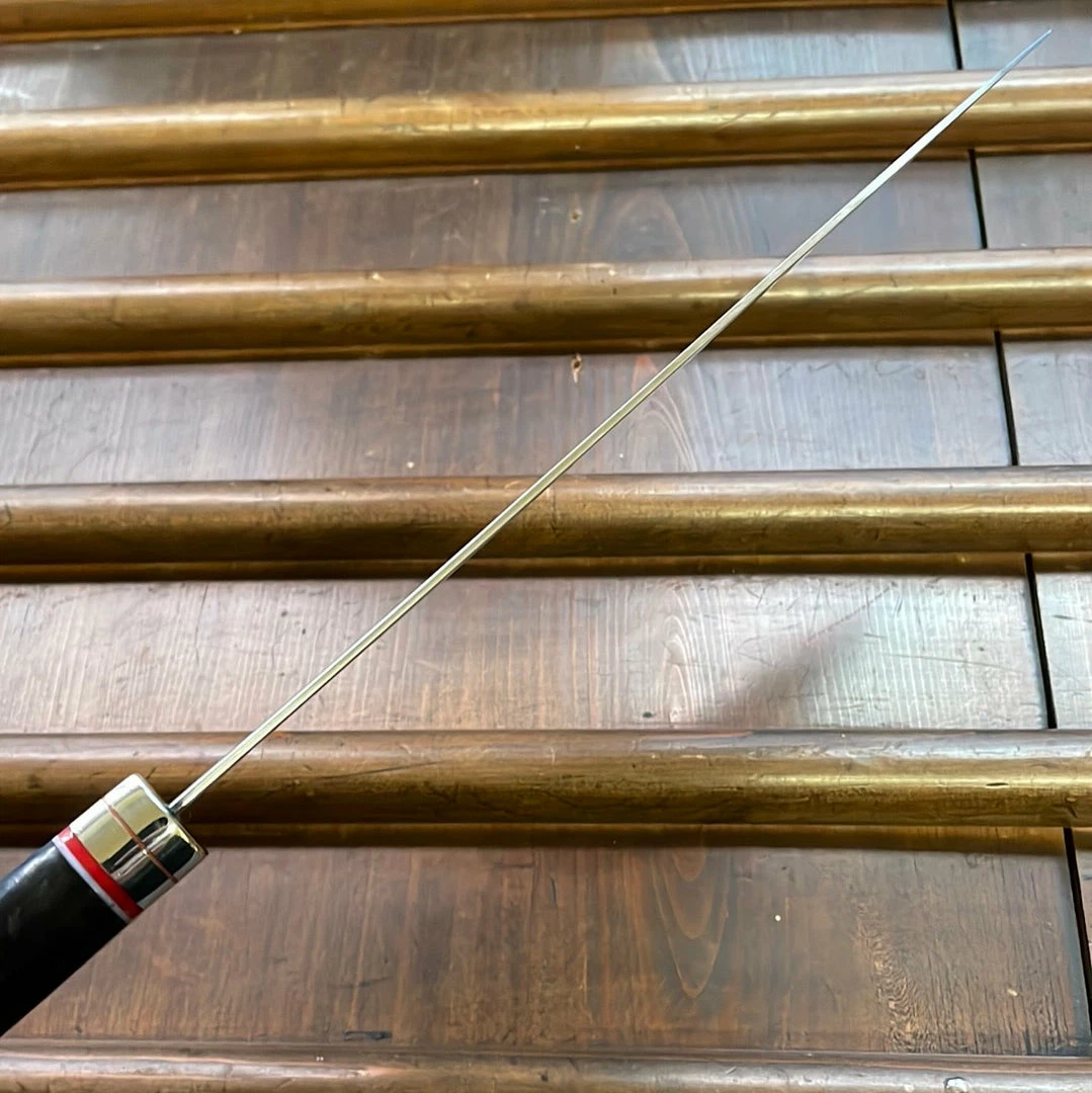 Hitohira Imojiya TH 210mm Gyuto VG10 Damascus Fusion Ebony Handle