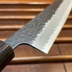 Hitohira Futana SB 170mm Bunka Aogami Super Kurouchi Tsuchime Cherry Wood