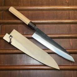 Konosuke Madei ‘Sumiiro’ 210mm Gyuto SLD Kurouchi Nashiji - By Nihei W/ Saya