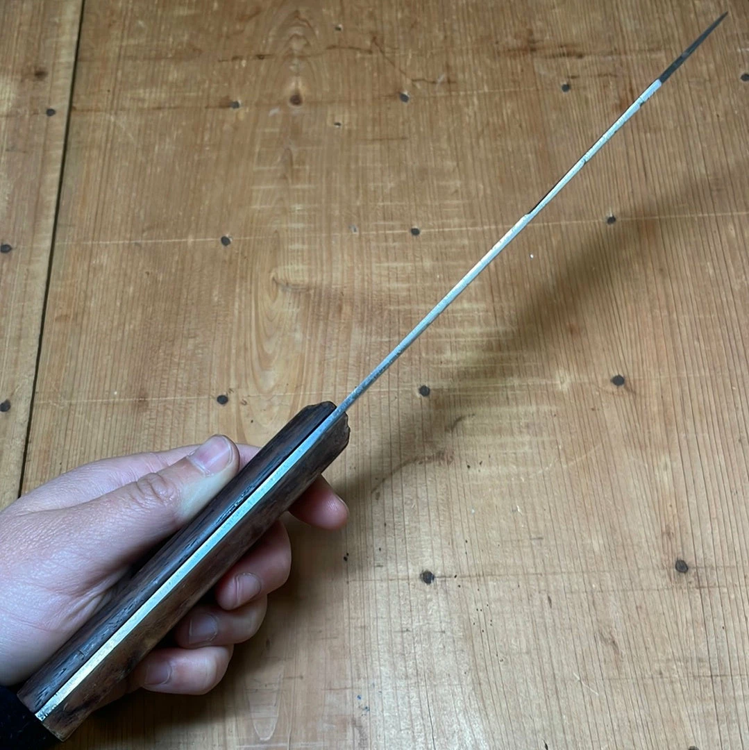 Bernal Cutlery American 7" Bullnose Butcher Carbon Steel Rosewood Brass 1920's-50's