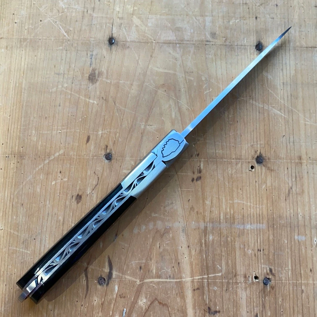 Fontenille Pataud Sperone 12cm '2013' Pinned Buffalo Horn Tip Lockback