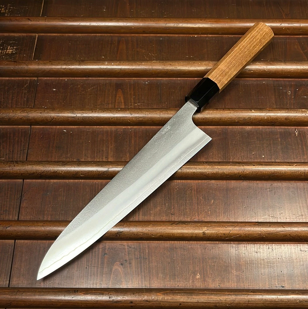 H&K Yoshikane 240mm Gyuto SKD Nashiji Teak Handle