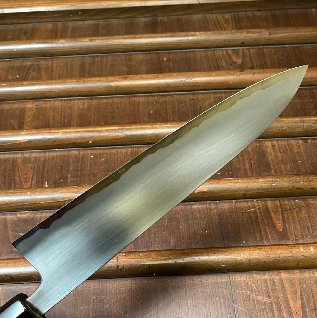 Wakui 210mm Gyuto Stainless Clad Shirogami 2 Migaki Warikomi Ho Octagonal