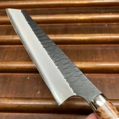 H&K Nigara Hamono SG2 170mm Honesuki Kaku Kurouchi Tsuchime Stabilized Maple Burl Western Handle