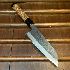 Robert Herder - Windmühlenmesser Tsukasa Hinoura 165mm Santoku Shirogami Warikomi Kitaeji Suminagashi Double Horn Enju