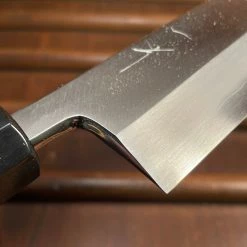 Hitohira Kikuchiyo Rikichi 240mm Mioroshi Deba Shirogami 3 Ho Wood W/ Saya