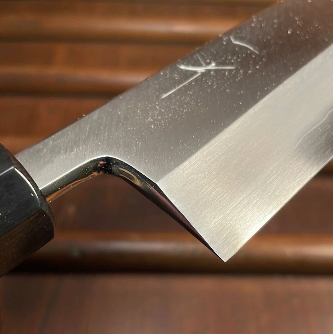 Hitohira Kikuchiyo Rikichi 240mm Mioroshi Deba Shirogami 3 Ho Wood W/ Saya