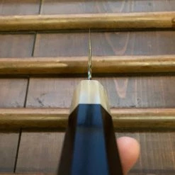 Hitohira Togashi 165mm Utility Kasumi Stainless Clad Shirogami 1 Ebony Handle