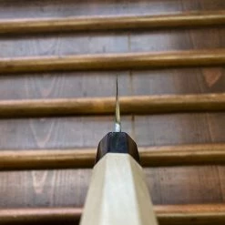 Sakai Kikumori'Sori' 240mm Kiritsuke Sujihiki - Aogami 1 Suminagashi