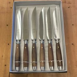 Eichenlaub Forged Tableware - Steak Knife Table Length- Walnut Matte - Set Of 6