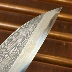 H&K Tsukasa Hinoura 210mm Gyuto Shirogami Warikomi Unryu Suminagashi Double Horn Enju
