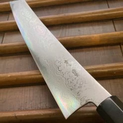 Sakai Kikumori'Sori' 270mm Kiritsuke Sujihiki - Aogami 1 Suminagashi
