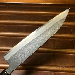 H&K Tsukasa Hinoura 210mm Gyuto Shirogami Warikomi Unryu Suminagashi Double Horn Enju
