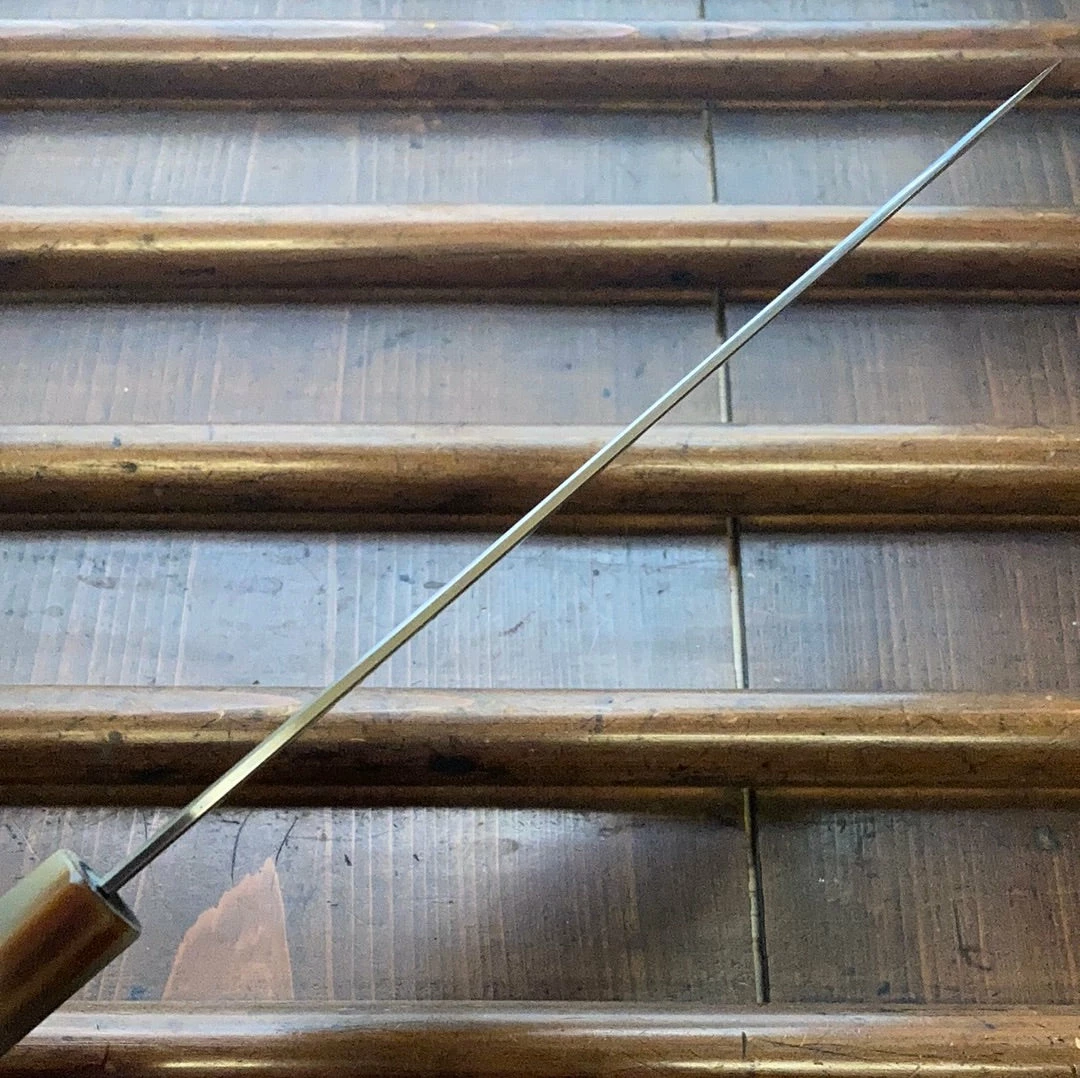 Hitohira Togashi 210mm Kiritsuke Gyuto Stainless Clad Shirogami 1 Ziricote Handle