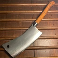Bernal Cutlery Cleavers Big LF&C 10" Hogsplitter Cleaver Hand Forged Carbon Steel 1890's -1920's