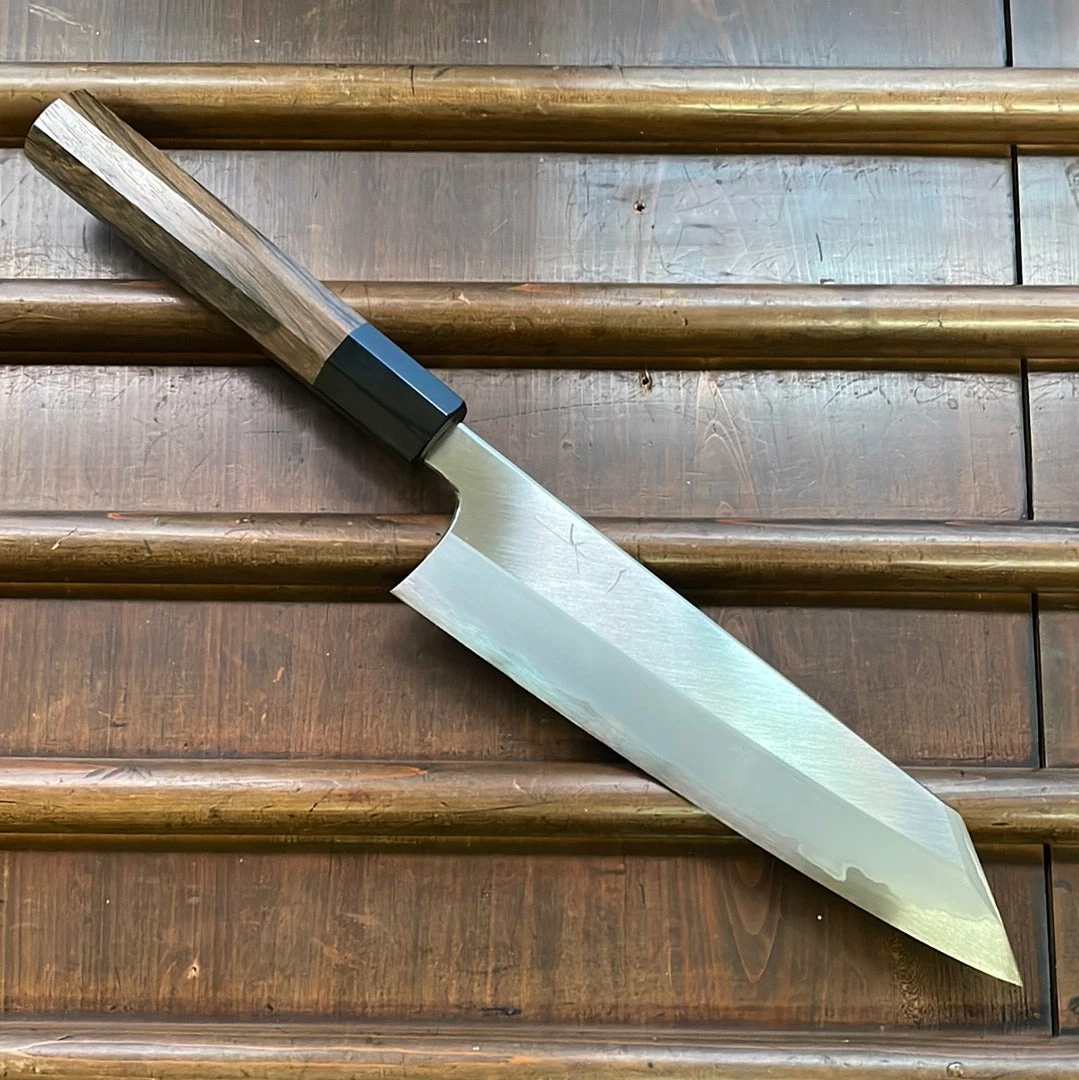 Hitohira Togashi 210mm Kiritsuke Gyuto Stainless Clad Shirogami 1 Ziricote Handle