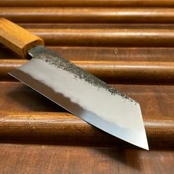 Fukui Hado Sumi 135mm Ko-Bunka Shirogami #2 Kurouchi Finish - Burnt Oak