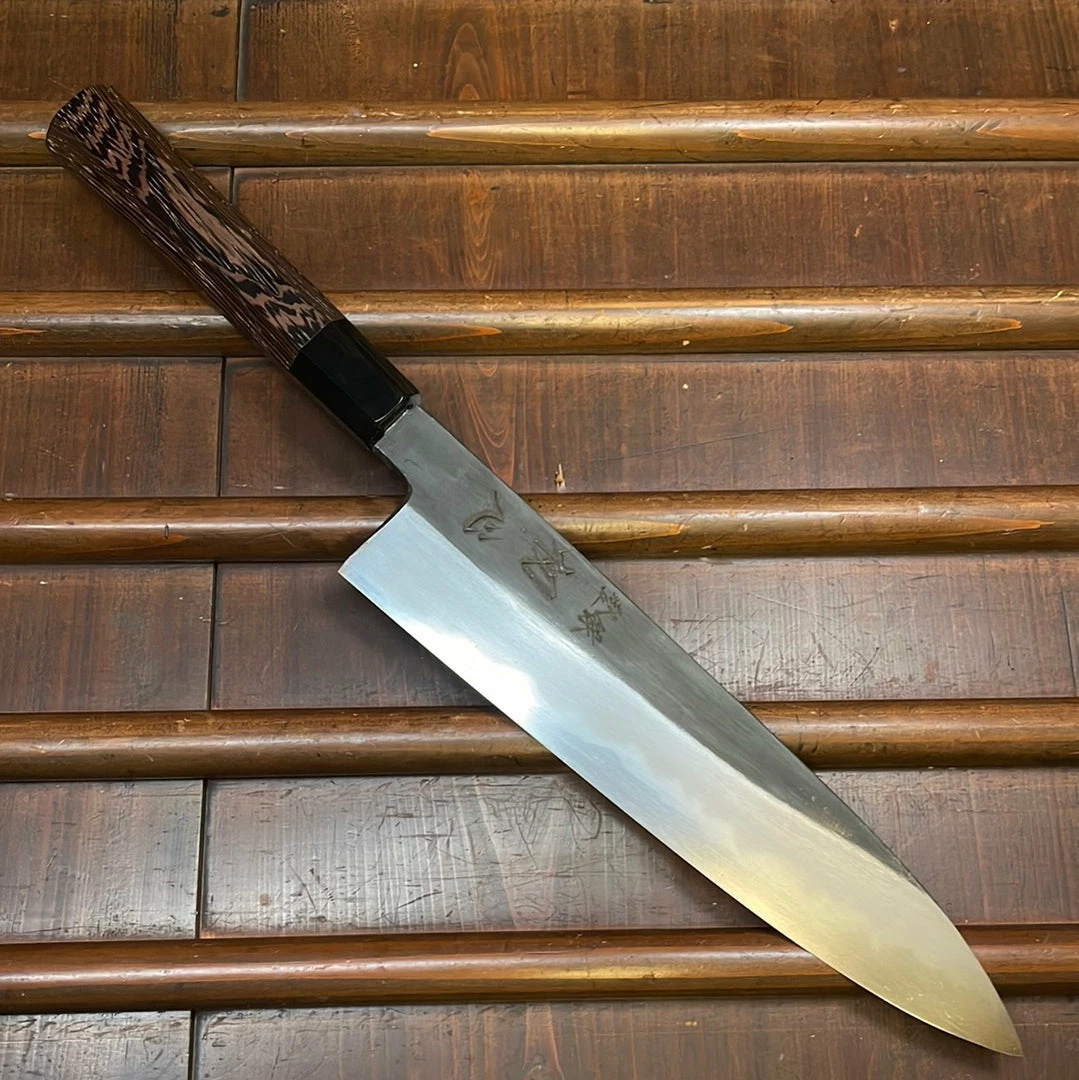 H&K Hatsukokoro Yoake 240mm Gyuto Aogami 1 Kurouchi Wenge Handle