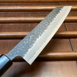 Hitohira Futana SB 170mm Bunka Aogami Super Kurouchi Tsuchime Cherry Wood