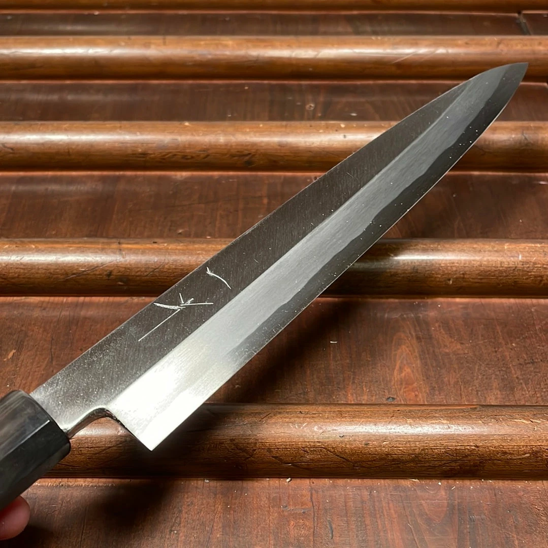 Hitohira Kikuchiyo Manzo 210mm Yanagi Aogami 2 Ho Wood W/ Saya