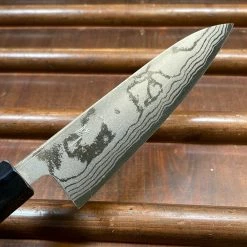 Hitohira GR 135mm Petty Iron Clad Aogami 2 Damascus Ho Wood