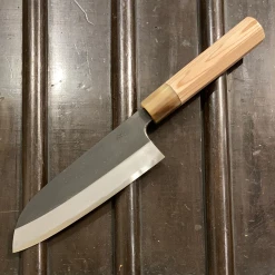 Hitohira Tanaka Kyuzo 180mm Santoku Aogami 1 Yakusugi Cedar