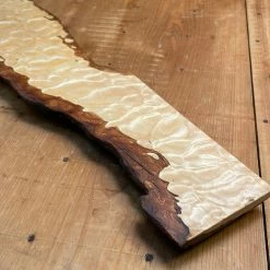 Kitchen Tools Knife En Place Elements Live Edge Quilted Maple - 16.25x5.5"