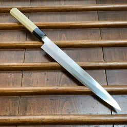 Hitohira Kikuchiyo Manzo 270mm Yanagi Aogami 2 Ho Wood W/ Saya