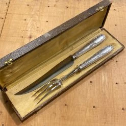 Bernal Cutlery The Vault French Carving Set Silver & Carbon Steel Paris Acier Forge