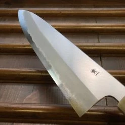 Hitohira Tanaka Kyuzo 240mm Gyuto Stainless Clad Aogami 1 Taihei Ebony Handle